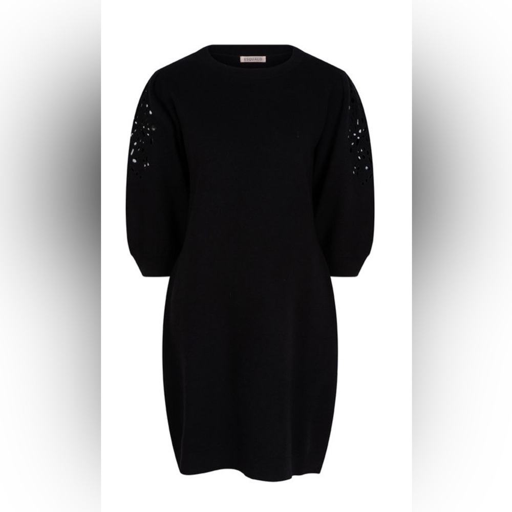 Esqualo Black Sweater Dress‎ with Sleeve Detail
